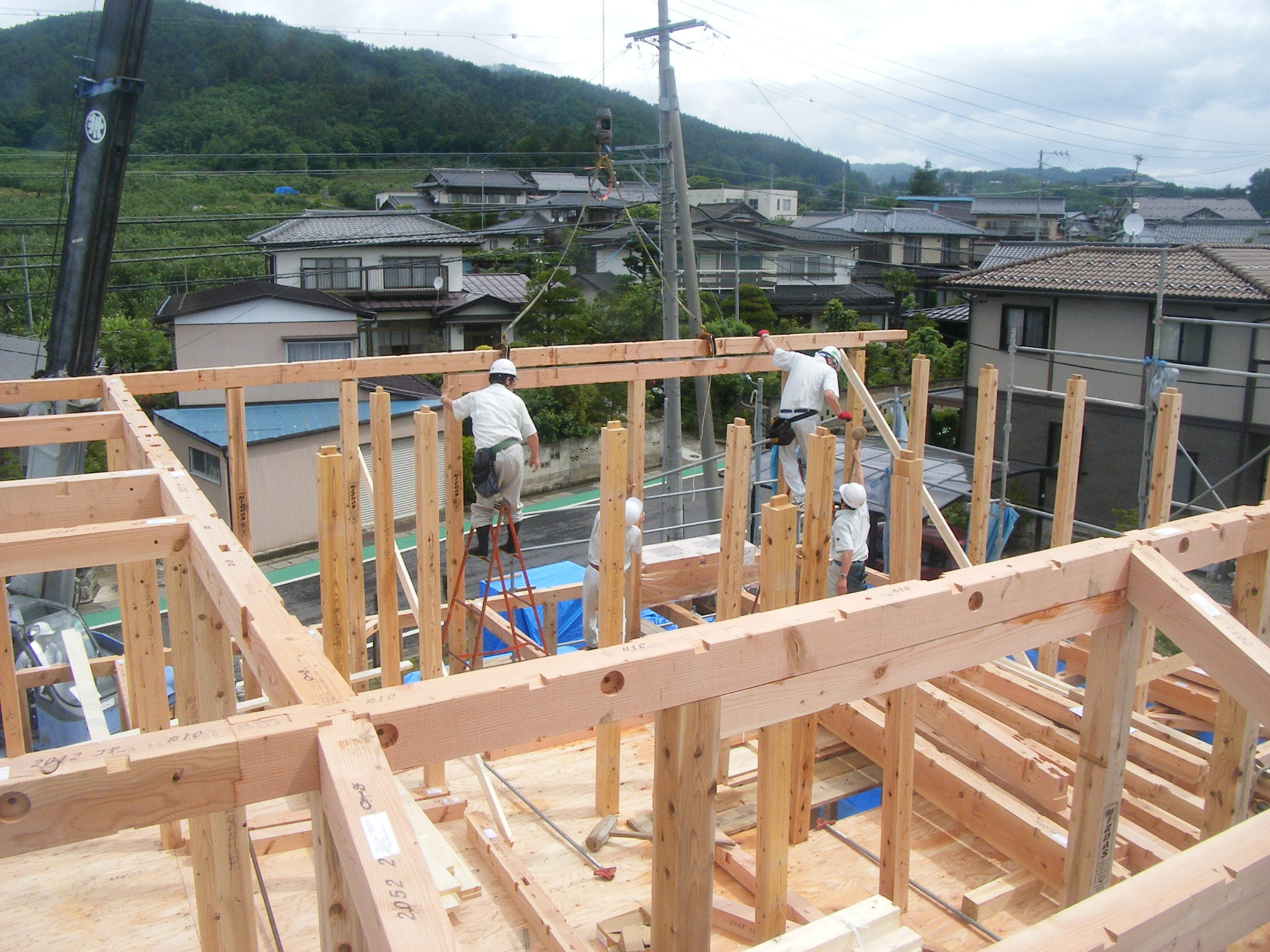 建て方工事　2日目