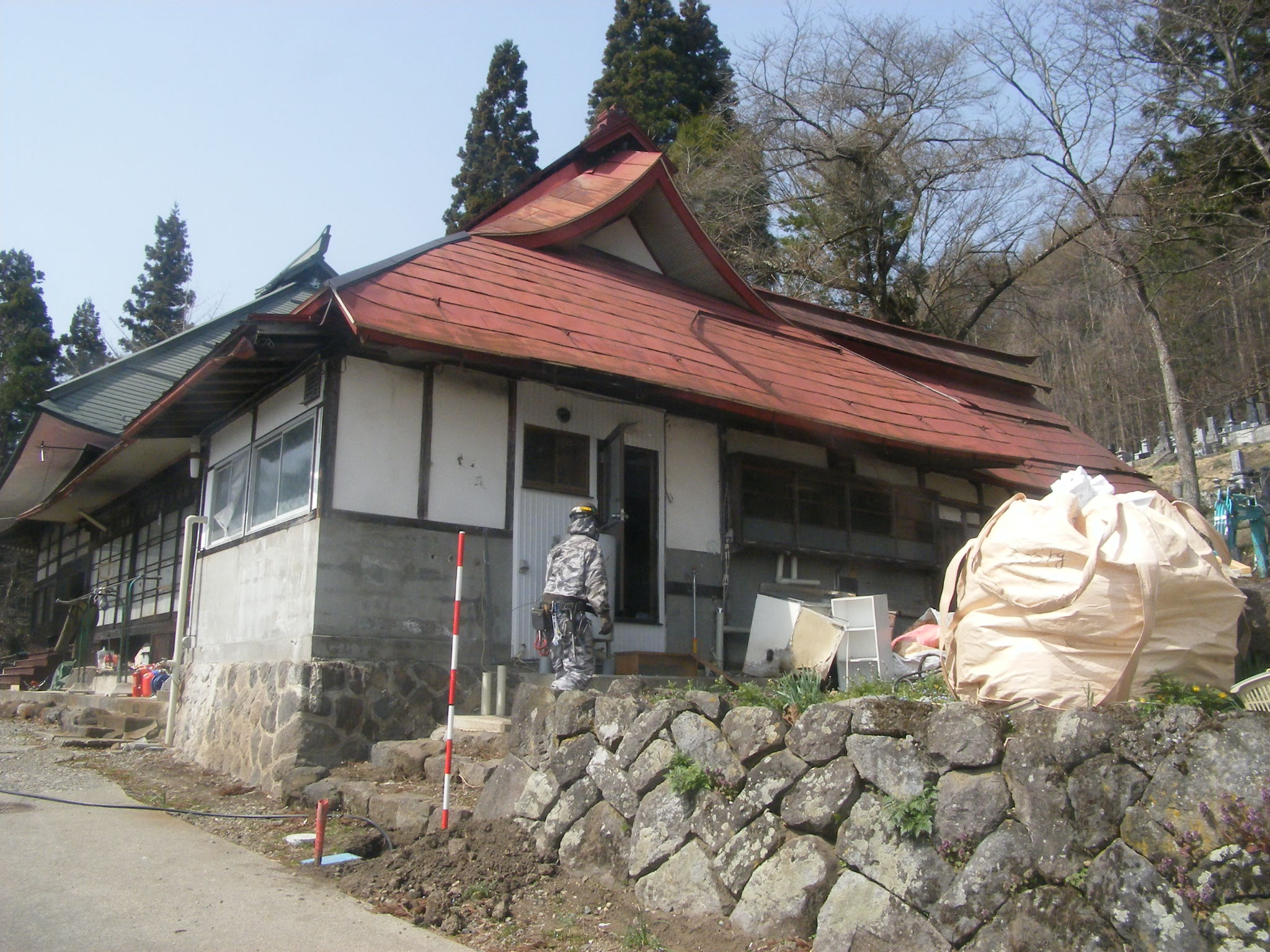 土留工事中