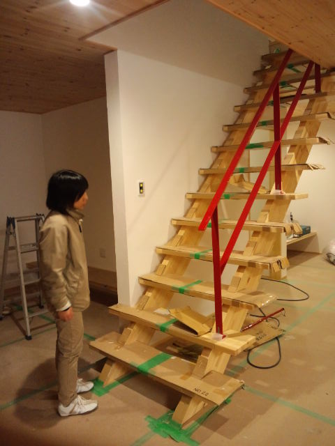 階段手すり取付
